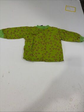 MT Men’s Lime Green Crewneck Sweater with Red Floral Print